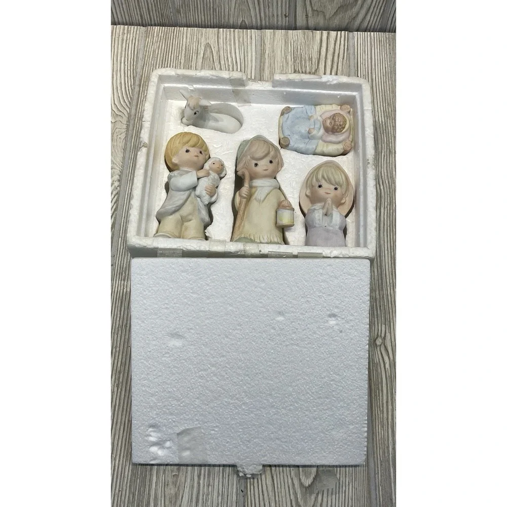 Vintage HOMCO #5502 Nativity Set Porcelain HOME INTERIORS 5 pc Christmas Decor